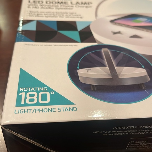 New in box Led Dome Lamp with Wireless Phone Charger and HD Audio Speaker - Picture 5 of 10